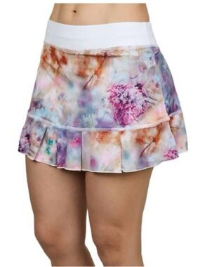 Sofibella Floral Watercolor “Isabella” Ruffle Tennis Skort Women’s Size M